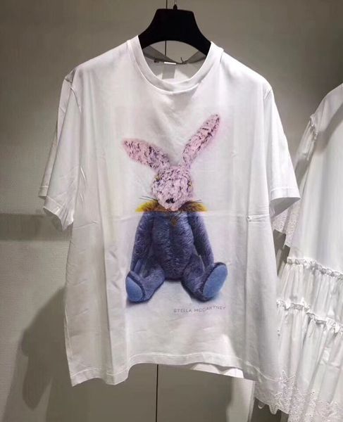 

2020 stella mccartney limited юбилейное издание круглым вырезом с коротким рукавом футболки для женщин мужчин, White;black