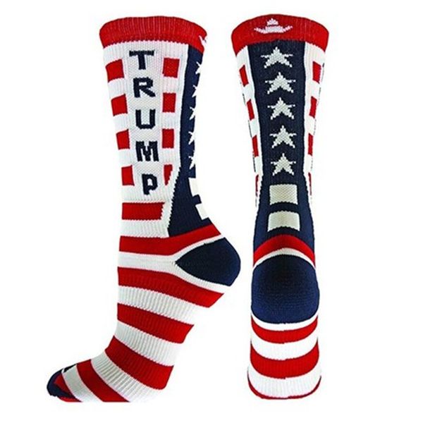 

president trump letter stockings striped stars us flag knit sports socks stockings hip hop maga sock streetwear fj503, Pink;yellow