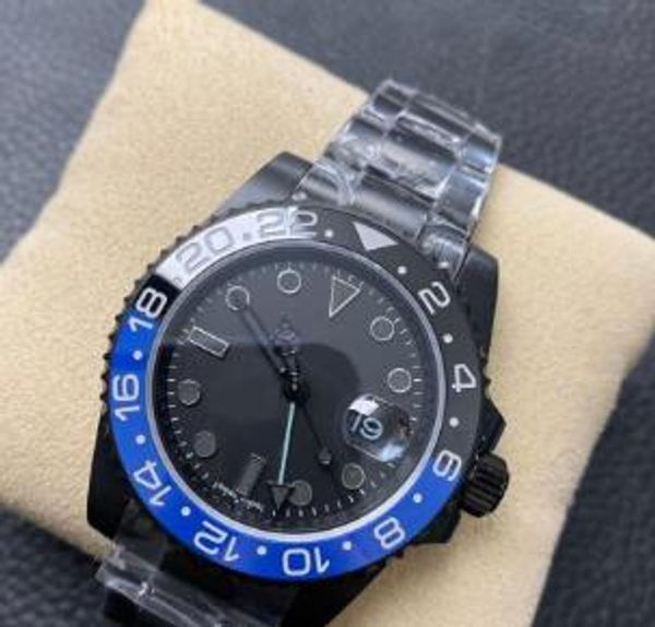 

3 цвет лучшее качество ks maker 40 мм gmt 116710 116719 керамика азия 2836 механизм автоматические мужские часы мужские часы, Black;gray