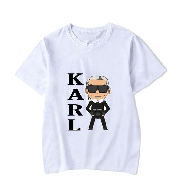 

Designer Rock Karl Print Casual Men Tshirts Teenager Short Sleeve O Neck Lagerfeld Fashion Tops Hot