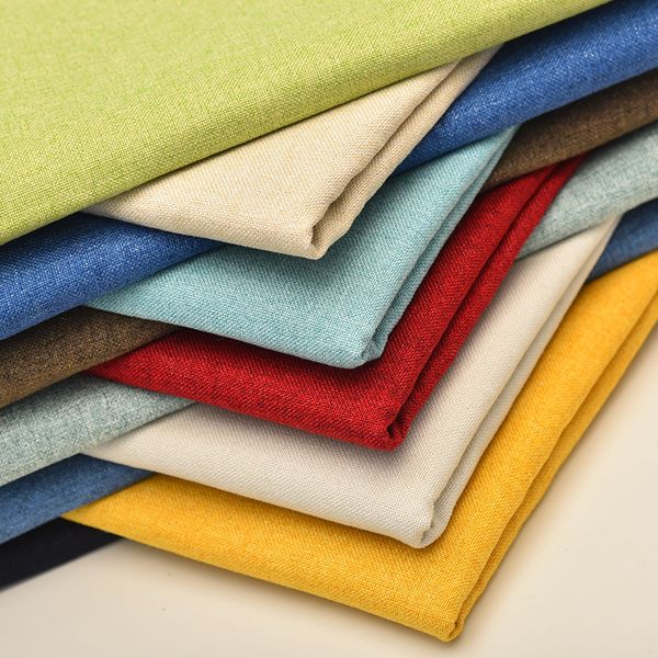 

width 59" plain cotton linen old coarse upholstery sofa cover fabric by the yard tablecloth soft hard bag chair diy material, Black;white