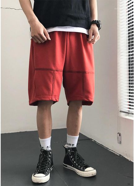 

mens shorts relaxed solid color male sport short pants fashionable comfortable mens clothing loose simple summer, White;black