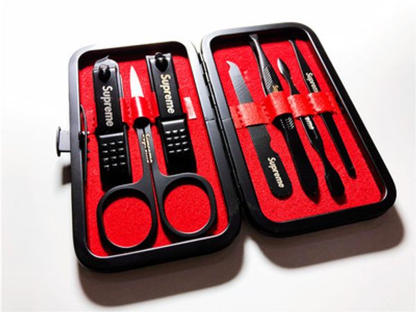 

18ss sup 7pcs nail clipper scissors tweezers stainless steel suit can be customized souvenirs
