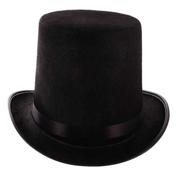 

black polyester felt satin hat magician hat - ringmaster hat party costume accessories  fits most adult, Blue;gray