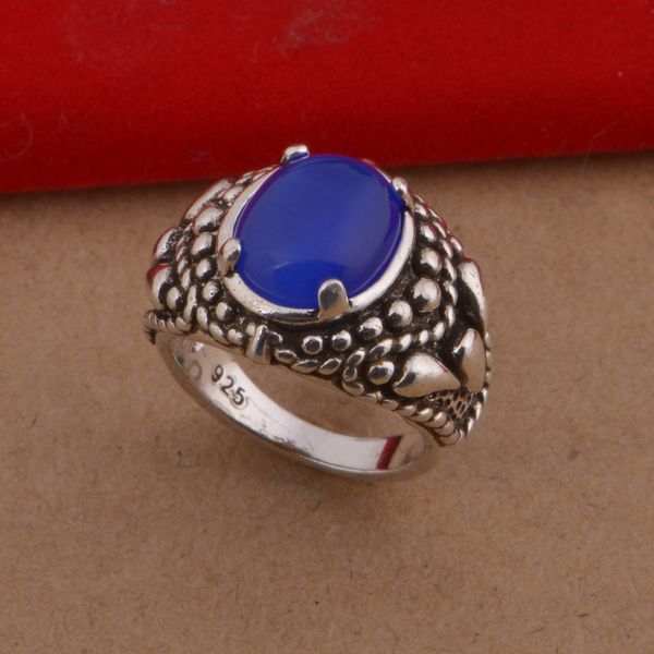 Wholesale-925 Sterling Silber Ringe Opal Solitär-Ring Retro-Schmuck 4 Größe für Optionen Modell-Nr. ER748