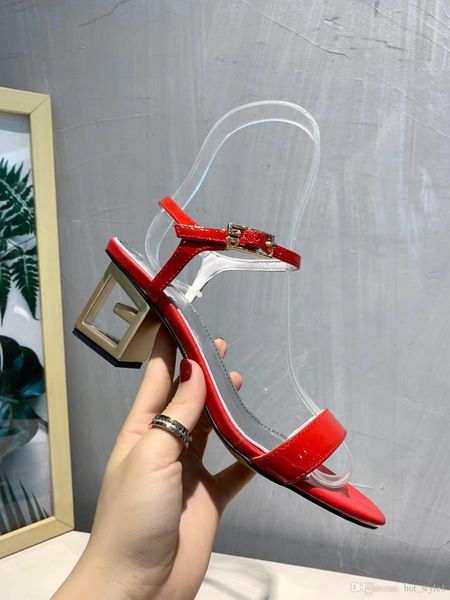 

summer new style woman peep toe ankle strap hollow out heel sandals femal personality gold triangle hollow heel leather sandals, Black