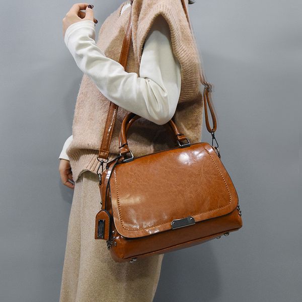 

болой tote женин boston bag vintage мало wax leather rivet Ѭђна ђмка дл дам ђмки болой ем