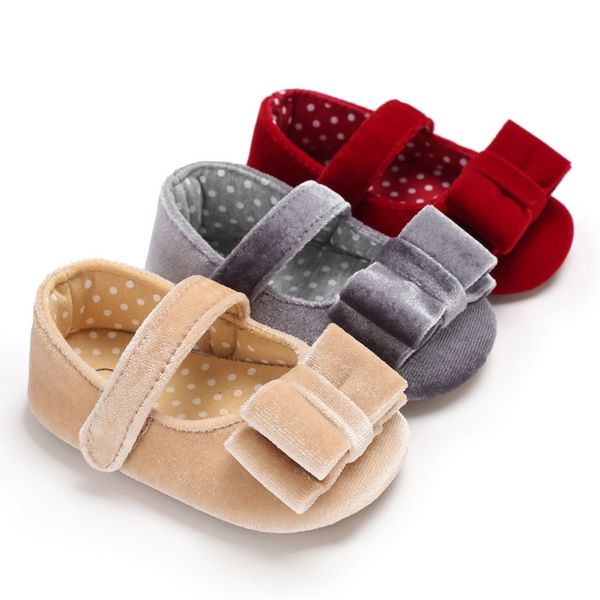 

spring summer newborn toddler shoes velvet bow princess soft baby girl first walker