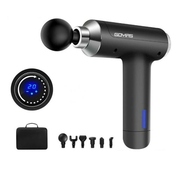 

massage gun muscle deep tissue percussion massage relaxation handheld electric massager stepless speed regulation design