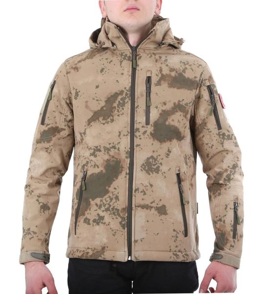 

combat outdoor waterproof softshell jacket hunting windbreaker ski coat hiking rain camping fishing tactical clothing men&women, Camo;black