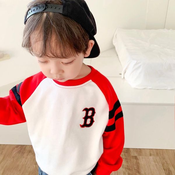 

kids fashion hoodies letter printing fashion sweatshirts boys girls thick hoodie tide color matching hoodie sale, Black