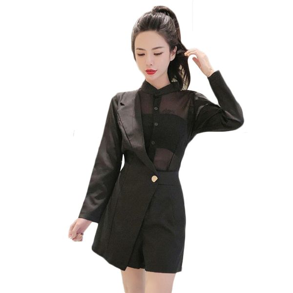 

spring 2020 new high waist loose straight jumpsuit casual pants wide leg jumpsuit, Black;white