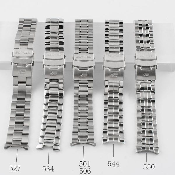 

for casio watch band steel band adaptation ef-501506524534550527d544 men's watch chain, Black;brown