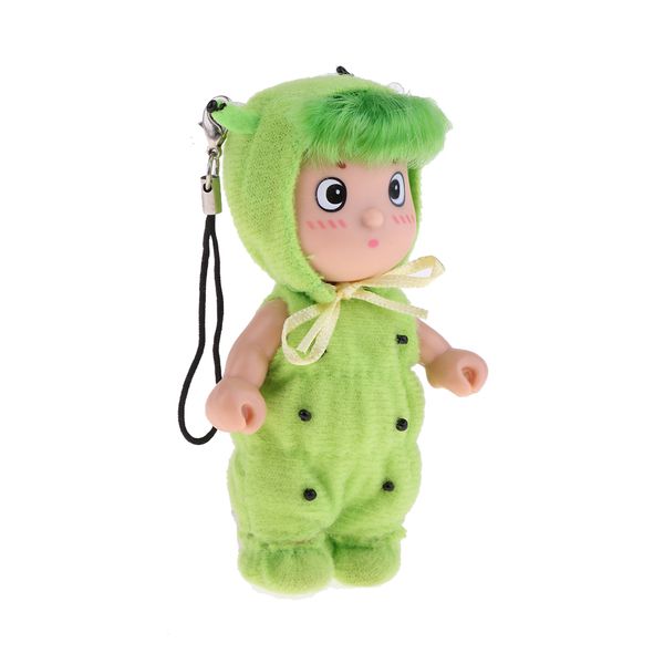 

10cm mini doll figures model with plush clothes keychain bag keyring for dudy doll kids chrismas gifts