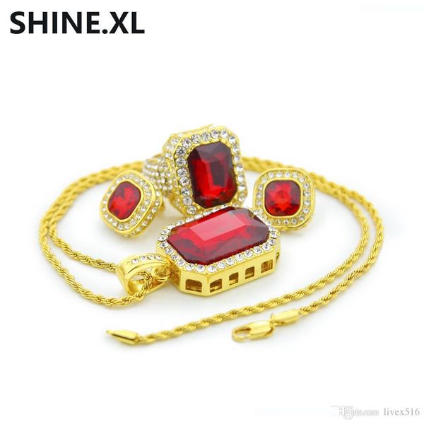 

new fashion wedding jewelry set silver color diamond necklace earring ring set choose size for ring