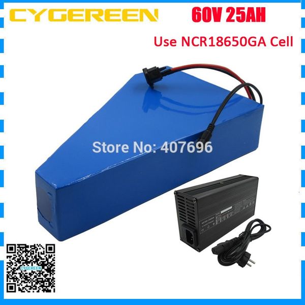 60V 25AH Dreiecksbatterie 60V 24,5AH Lithium-Ionen-Batterie 60V AKKU verwenden GA 3500mAh Zelle 50A BMS mit kostenloser Tasche