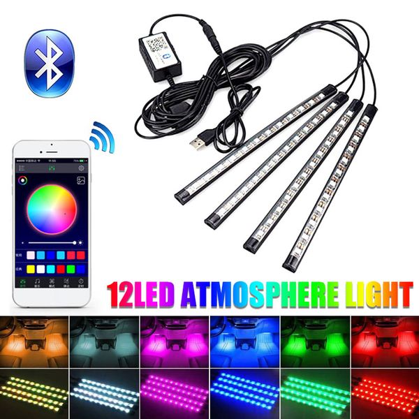 

atmosphere lamp 12 led led strip car interior neon car interior atmosphere multicolor music lamps