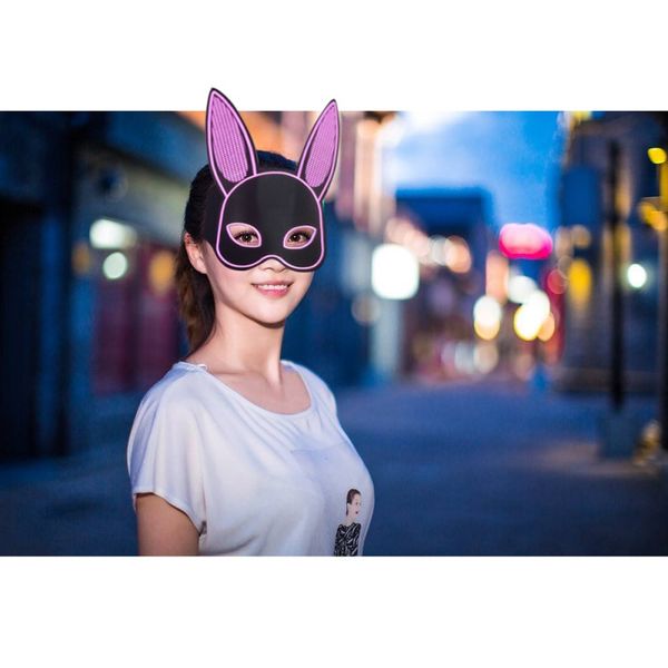 

sound activated led light up mask halloween dj music led party mask halloween