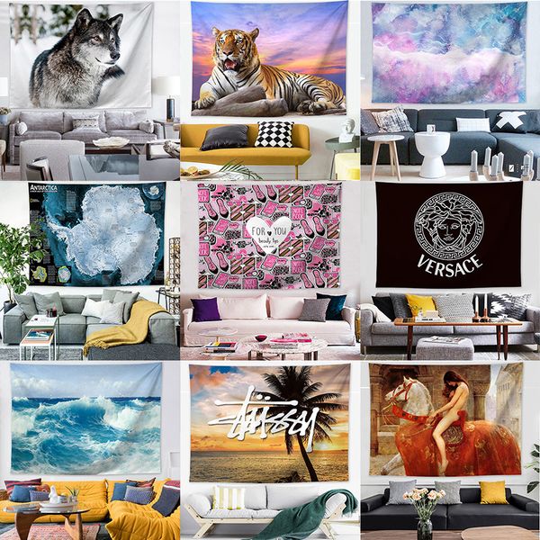 

northern european-style female anchor trill tapestries hanging cloth ins background cloth bed & breakfast korean-style decorative room tapes