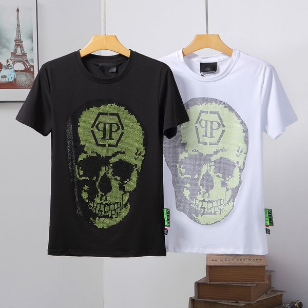 

men's t-shirt spring and summer new short sleeve fashion print variety of casual t-shirts lovers short sleeve, White;black