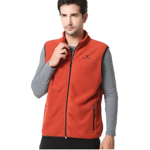 

men autumn winter fleece vest plus velvet warm thick cardigan waistcoat outdoor thermal climbing sports fishing hiking vest, Gray;blue