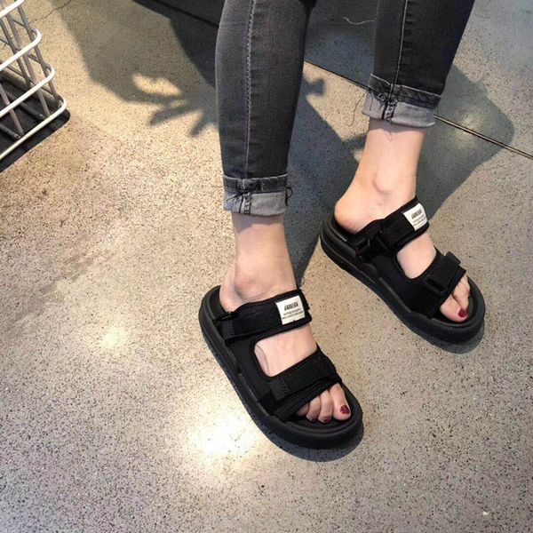 

crystal2020 сандалии trend вьетнам мужчины и женщины свободное время движения увеличьте lovers пляжная обувь сандалии двойного назначения, Black