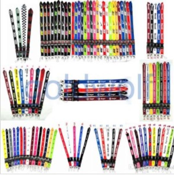 

10pcs сотового телефона строп ремни Одежда Спортивный бренд для ключей цепи ID карты