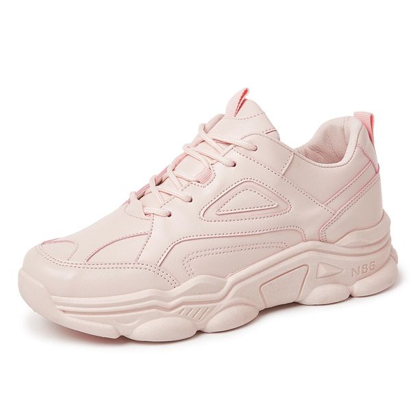 

new white sneakers women shoes ulzzang chunky sneakers platform vulcanize shoes woman tenis feminino breathable mesh dad, Black