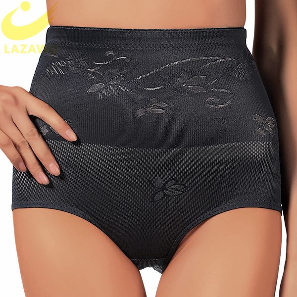 

женщины с lazawg lace животика панель brief light control body shaper butt lifter гладилки shapewear, Black;white