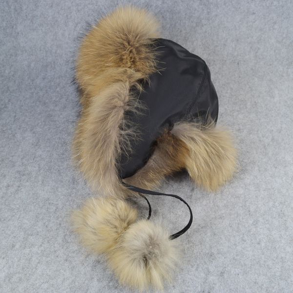 

2019 горячая распродажа зима женщины натуральный мех лисы бомбардировщик натуральный мех енота лиса ушанка шляпы толстые теплые мягкие наушн, Blue;gray