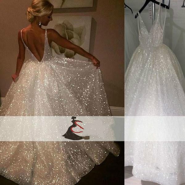 

2019 sparkle sequin white long evening dresses deep v neck low back prom dress party wear custom made formal gowns, Black;red