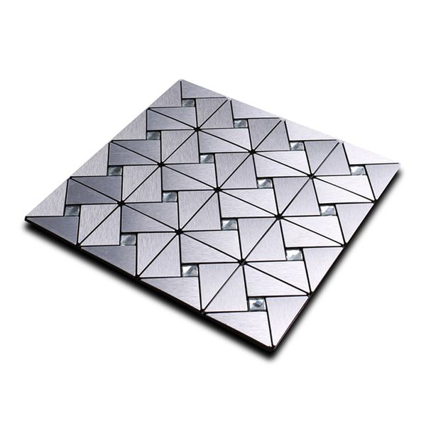 

mosaic aluminum backsplash backdrop wall tile self adhesive peel wall sticker