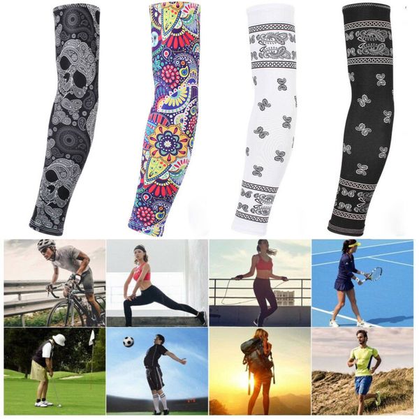 

Prevent Bask In Summer Ice Silk sleeves 1Pair Cooling Arm Sleeves Cover UV Sun Protection Sports Basketball Golf Driving