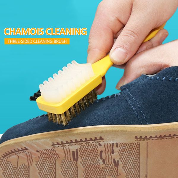 

2-sided cleaning brush rubber eraser set fit for suede nubuck shoes steel + plastic + rubber boot cleaner