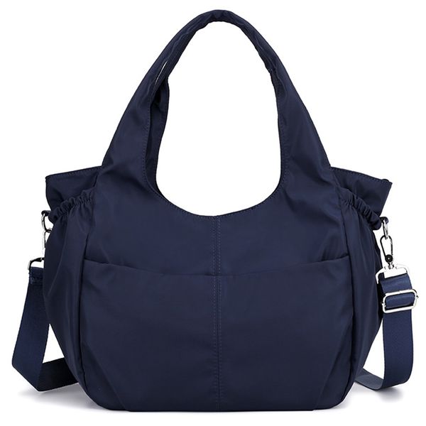 

women solid adjustable strap gym bag large capacity side pocket with zipper multifunction sports storage travel waterproof nylon