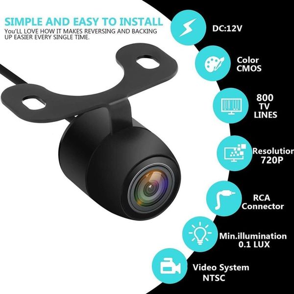 

2019 new 170 degree hd camera cmos car rear / front / side view reversing camera waterproof car rear hd back pull