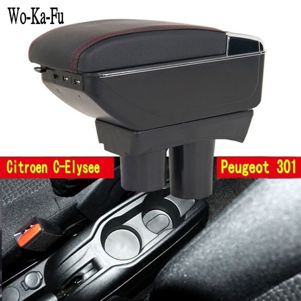 

for c-elysee elysee 301 armrest box central store content storage box with cup holder ashtray usb interface