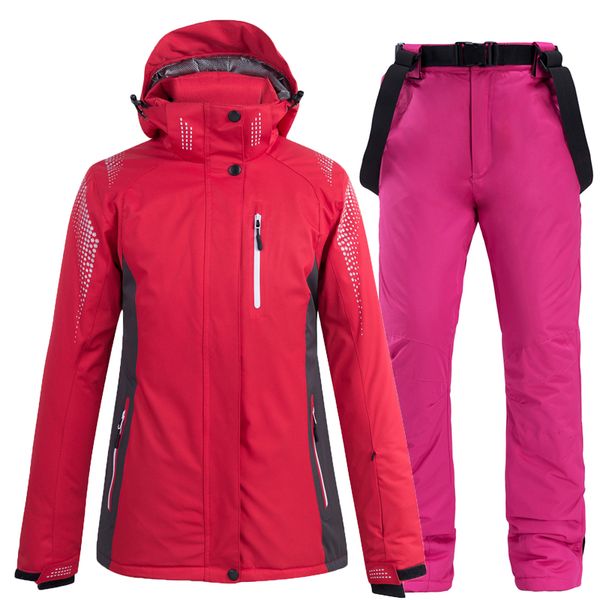 

10k ski suit men and women winter street waterproof windproof moisture-proof thermal snow jacket and pants clothes