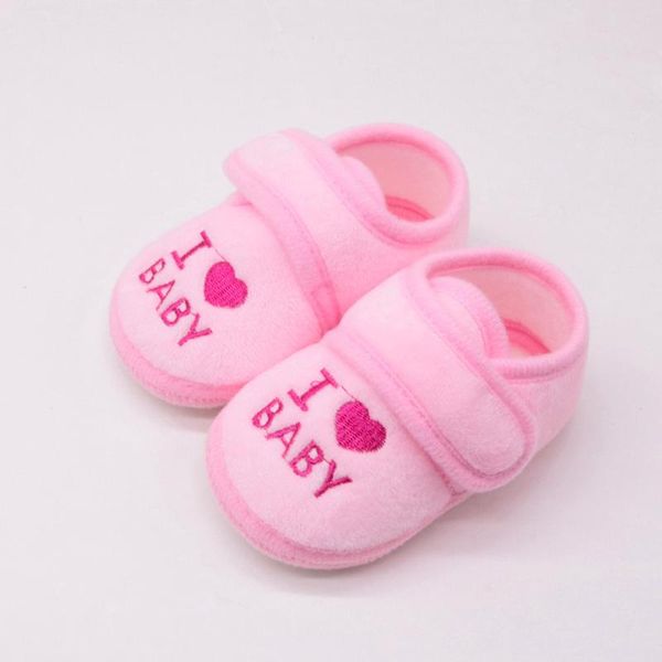 

casual winter warm baby girl shoes newborn baby girls&boys soft shoes soled loving letter print footwear crib gift to