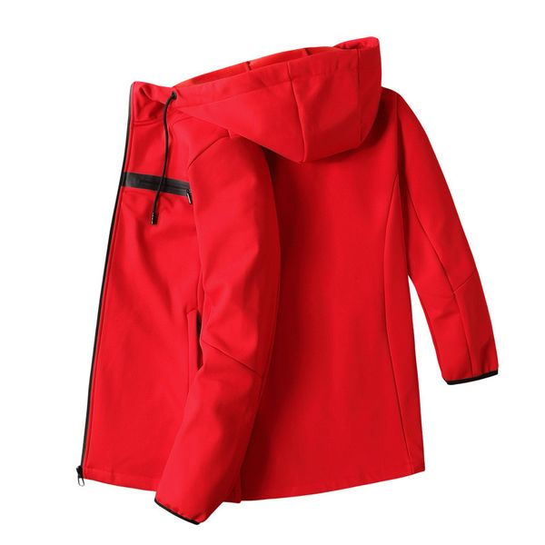 

plus velvet thicken winter jacket male qing middle age long sleeve wear a hat knitting zipper windbreaker dad big size red coat, Black;brown