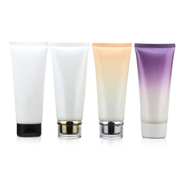 

empty facial cleanser dispenser lotion shampoo squeeze flip cap container