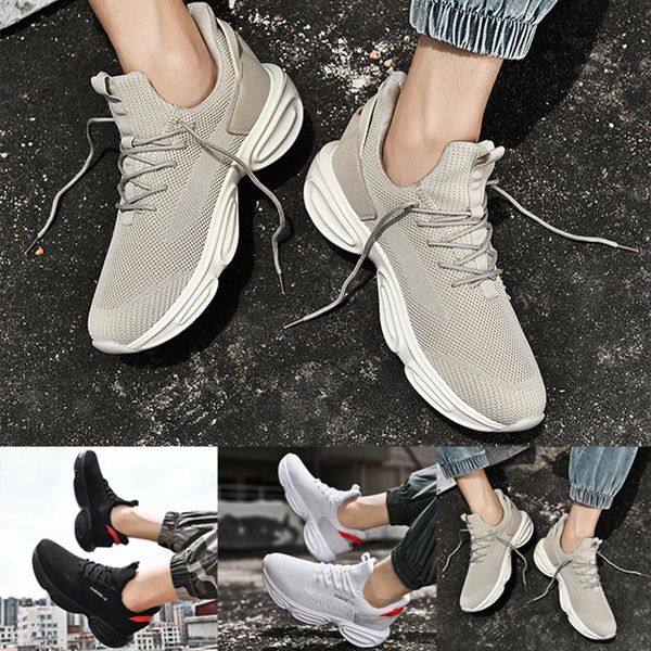 

fashion men sports shoes mesh breathable casual sneakers students running shoes new arrived 20190812