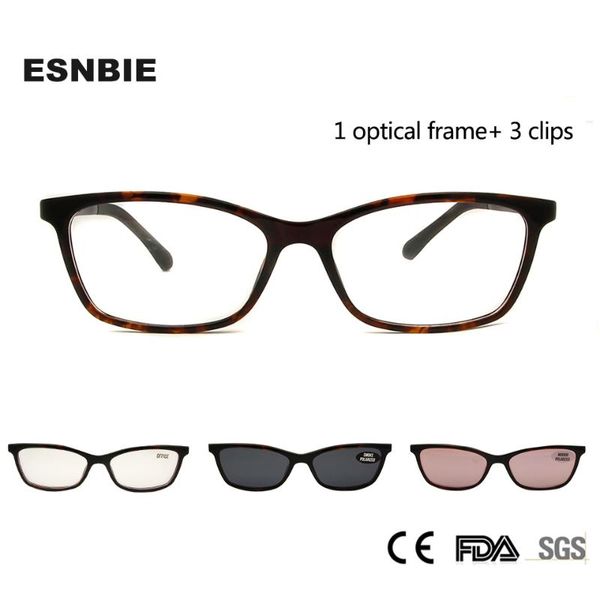 

fashion cat eye glasses with magnetic clip on sunglasses polarized optical spectacle frames women with 3 clip on glasses ultem, Black