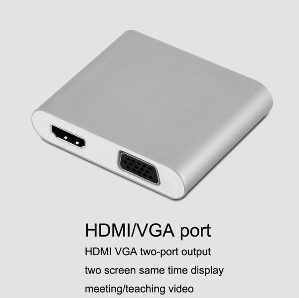

iPhone HDMI VGA AV Adapter, IPad к HDMI VGA AV Adapter Hub конвертер для iPhone Samsung Android телефон