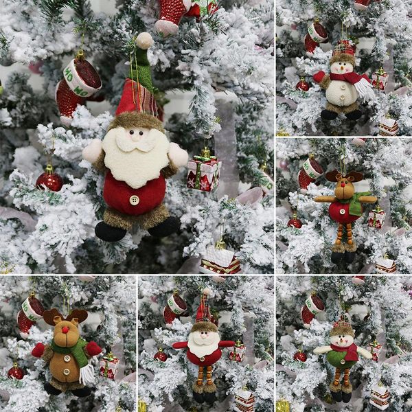 

santa claus snowman dolls pendant christmas decoration christmas supplies ornaments gifts