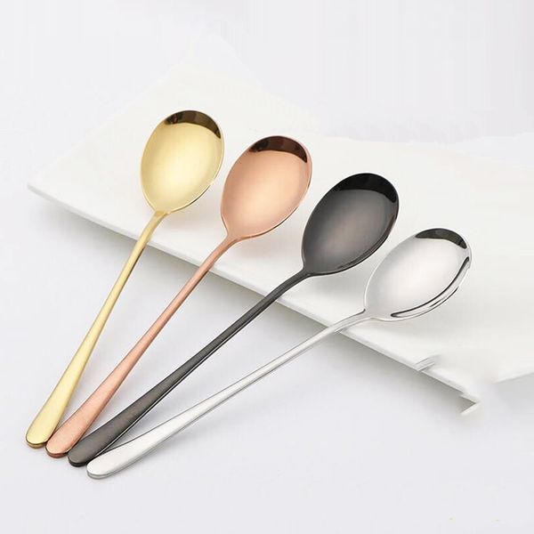 

eco-friendly 304 stainless steel korean serving spoon set mixing spoons 205mm korean dinnerware set kitchen accessories