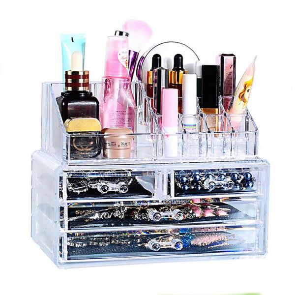 

household acrylic transparent makeup organizer storage box make up organizer cosmetic makeup storage drawers