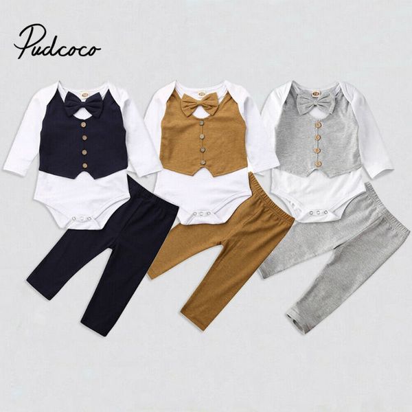 

baby sets for boys formal suits birthday wedding party dress shirt gentleman waistcoat vest pants korean style children clothes, White