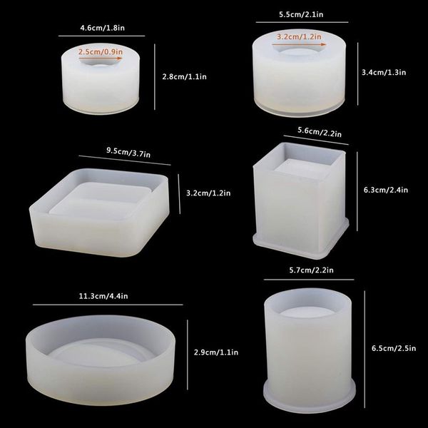 

resin silicone mold resin art molds include round,square,cylinder,small bowls,silicone molds for concrete,diy coaster/flower pot