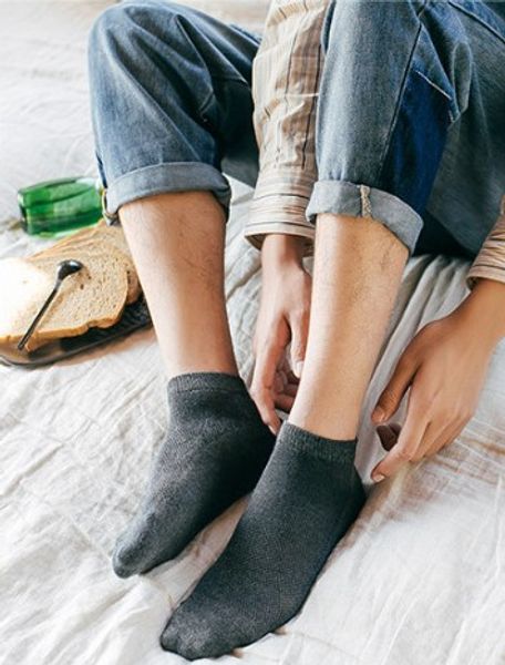 

solid color mens summer socks white black dark gray khaki grey ankle sports socks casual underwear